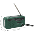 Miniatyrbild 2 av 8: Solradio, campingradio, ficklampa, USB laddnings-LED för bergsklättring (grön)