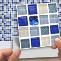 Miniatyrbild 3 av 8: Mosaik självhäftande kakelklistermärke 18st Mosaikkakelöverföringsdekaler Badrum Kök självhäftande hem(10cm*10cm)(Mts013) (013)