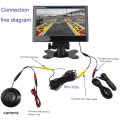 Miniatyrbild 4 av 6: 12V-24V 7-tums TFT-LCD-färg-HD-skärm med en registreringsskyltkamera för auto-CCTV-backkamera reservdelar