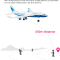 Miniatyrbild 8 av 8: 2,4Ghz 2-kanals fjärrkontroll Flygplan, RC Glider Anti Collision EPP Intelligent Gyroskop för öppet utrymme (3 batterier)