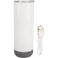 Miniatyrbild 7 av 8: Tumlare med Bluetooth högtalare, 20 ounce avtagbar musikhögtalare i rostfritt stål Tumbler Cup med LED-ljus och lock (vit)