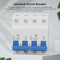 Miniatyrbild 3 av 8: Strömbrytare, AC 400V Interlock Transfer Switch Manuell drift för säkerhet (63A)