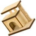 Miniatyrbild 4 av 8: Dockhusmöbler i trä Katt skrapa träd Kattskrapa Miniatyr dockhustillbehör för barn Låtsaslek