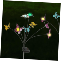 Miniatyrbild 7 av 8: 4 st Solar Butterfly Fairy Garden Lights Solar Garden Ornaments Solar Light Ground Lamp Outdoor Security Light Solar Yard Lights Outdoor