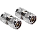 Miniatyrbild 6 av 7: N Hane till Hane Adapter N till N Connector Pure Copper Silver 2st N Typ Connecter N Typ Hane Till N Typ Hane Rf Coax Antenn Adapter