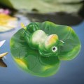 Miniatyrbild 6 av 8: Flytande damm akvarium dekoration, simulering konstgjorda flytande vatten Lotus blad groda Amimal damm akvarium dekoration för hem tank