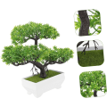 Miniatyrbild 7 av 8: Simulering Välkommen Pine Bonsai Plant Krukig Pine Plant Bord Mittpunkt Faux Krukväxt Fake House Plant Fake Bonsai Dekor Artificiell