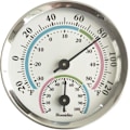 Miniatyrbild 1 av 5: Termometer hygrometer, inomhus- och utomhustermometer och hygrometer, för inomhus- eller utomhusbruk, hög temperaturbeständig (silver)