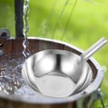 Miniatyrbild 3 av 8: Woksked Woksked Vattenslev för matlagning Rostfri soppslev Stor vattenslev Vattensoppslev Köksprylar Hushållsvattenslev
