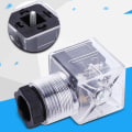 Miniatyrbild 8 av 8: Ersättningsplugg Spänningsspole Med 5 Styck Hydraulisk magnetspole Ventilplugg Med Lampa Transparent Universal AC 220V