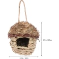 Miniatyrbild 5 av 8: 3 st Halm fågelbo Fågelprydnader för julgranar Hummingbird House Big Bird House House Fågelhängande presenter till trädgårdsmästare Vävd fågel