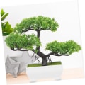 Miniatyrbild 3 av 8: Simulering Välkommen Pine Bonsai Plant Krukig Pine Plant Bord Mittpunkt Faux Krukväxt Fake House Plant Fake Bonsai Dekor Artificiell