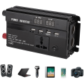 Miniatyrbild 1 av 8: Inverter Power Inverter Metal 3000W 12V till 220V Bil Power Inverter Converter med LCD-skärm USB -port cigarrtändarportar