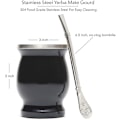 Miniatyrbild 2 av 2: 8 oz Yerba Mate naturlig kalebass set med 1