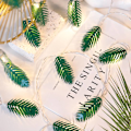 Miniatyrbild 1 av 5: Led Nordic Home Light String, Turtle Leaf Ornament Green Pine Needle String Lights
