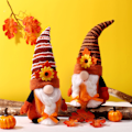 Miniatyrbild 3 av 5: Skörda Maple Leaf Ansiktslös docka, Gnome Thanksgiving höst Colorful female