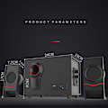 Miniatyrbild 6 av 6: Datorhögtalare Trä Multimedia Subwoofer Bluetooth