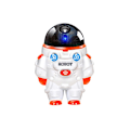 Miniatyrbild 1 av 3: Elektrisk Bubble Machine Spaceman Ljud Ljus Bubble Robot