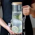 Miniatyrbild 3 av 5: Vattenflaska i kallt glas Vattenkokare Transparent Stor