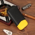 Miniatyrbild 6 av 6: Cigarr Humidor Case Läder Portabel Case
