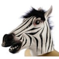 Miniatyrbild 3 av 4: Helhuvud Zebra Gummi Mask Latex Animal Creepy For