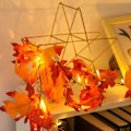 Miniatyrbild 4 av 5: Simulering Led Maple Leaf Rattan Light String, Halloween Orange
