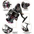 Miniatyrbild 3 av 6: Spinnrulle 30KG Max Drag Power Fiskerulle För Basgädda