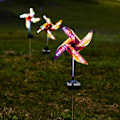 Miniatyrbild 2 av 5: Solar Spinner Multi-color Led-belysning, gräsmatta prydnad vind