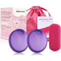 Miniatyrbilde 1 av 7: Menstruasjonsdisk, 2-pakning gjenbrukbar myk menstruasjonsdisk, gjenbrukbar medisinsk silikon, alternativ til myke bind (Lilla, S+L)