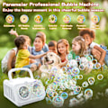 Miniatyrbild 2 av 5: Professionell Automatisk Bubbelmaskin, 20 000+ Bubblor/Min, Fläkt för Barn, 26 Hål, 120ml Lösning