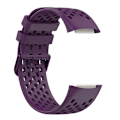 Miniatyrbillede 4 af 5: Blød silikone sportsudskiftningsurrem med åndbare huller til Fitbit Charge 6/5 Multicolor Style I