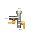 Miniatyrbillede 2 af 4: 3-vejs Bruseafleder Ventil, G1/2\" Massiv Messing Brusearm Afleder Ventil T-Afleder Universal T-Adapter Ventil Udskiftning T-Stykke Vand D