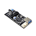 Miniatyrbild 4 av 5: Header 19Pin till Typ E + 19Pin Moderkort 1 till 2 Splitter USB 3.0 Hub USB Adapter Anslutning USB 19P