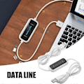 Pikkukuva 2 / 5: Kannettava USB PC - PC -siirtokaapeli Online Share Sync Link Net Direct -datatiedostojen siirtosilta