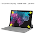 Pikkukuva 4 / 4: Custer-kuvioinen nahkakotelo Microsoft Surface Pro 7:lle Black