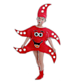 Pikkukuva 2 / 5: Lasten Koulu Koti Juhla Meritähti Cosplay Puku Pojille Tytöille Vauvan Merieläin Tähti Lavaesitys Vaatteet Tanssipuku Red 170 cm
