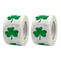 2 rullar/1000 st St. Patrick's Day-tema förseglingsetiketter presentförpackningsdekaler