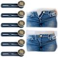 Miniatyrbilde 1 av 5: 6 stk. Knappelengder for Bukser - Knapper for Jeans, Jean-knapper, Midjelengder, Justerbare