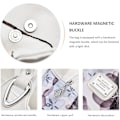 Miniatyrbillede 5 af 5: Fashionable damehåndtasker, elegante dametasker, PU læder tasker med stor kapacitet og tophåndtag, blomstrede håndtasker til kvinder Blanco