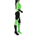 Miniatyrbild 2 av 4: Dam Kim Possible Miss Go Kroppsdräkt Jumpsuit Shego Cosplay Kostym Halloween Party Karneval Party Maskerad 170