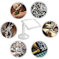 Miniatyrbillede 5 af 5: 3x Rektangulær Forstørrelsesglas Med LED-lys Til Bøger, Synshandicappede, Ældre, Syning, Smykker, Læsning (65% rabat)_CDE13
