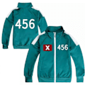 Miniatyrbilde 2 av 2: Squid 2 Overlevelsesspill Rollespill Kostyme for Barn Sportsklær Jakke Bukser Style9-456 120cm