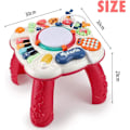 Miniatyrbild 6 av 6: Baby Aktivitetsbord, 11 i 1 Tidig Lärande Utbildningsleksak för Bebis, Musikaliska Sinnesleksaker för Bebis 6 till 12 Månader 1 2 3 År Gamla Pojkar och Flickor Red