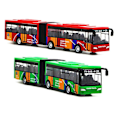 Miniatyrbild 3 av 5: Simulerad bussmodellleksak för barn, förbättrar intelligensen, pressgjuten, drag-tillbaka-funktion Blue