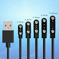 Miniatyrbillede 3 af 5: Magnetisk Opladerkabel Dock Beslag Base Oplader Adapter Stand til 2 Pin Ur White 4.0mm 12.3mm