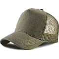 Miniatyrbillede 1 af 5: 5 Panel Baseball Cap, Mesh Cap, Justerbar Snapback, Mesh Ensfarvet Unisex Ejercito verde