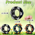 Miniatyrbild 2 av 5: 3 st Fidget Ring Leksaker, Färgglada Fidget Ring Leksaker, Perfekt för Att Lindra Ångest, för Pojkar/Flickor/Vuxna (3PC-Svart)