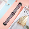 Miniatyrbillede 3 af 5: Elastisk nylon flettet urrem til Fitbit Inspire 3, solo loop erstatningsrem med sort konnektor - Mørkegrøn Wine Red