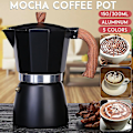 Miniatyrbild 3 av 4: Espresso-kaffebryggare i italiensk stil av aluminium, Perkolator, Spisplatta, Kanne Red 150ML
