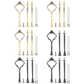 Miniatyrbillede 1 af 5: 6 Sæt Lagdelt Bakke Hardware Til Kage Stativ Form Krone 3 Lag Kage Stativ Beslag Hardware Holder Til